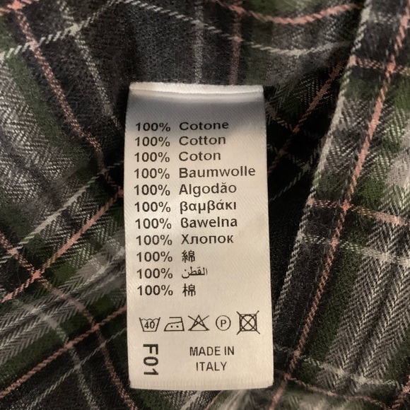 Ernest Hemingway Long Sleeve Flannel Cotton Shirt Size 37 14.5 - Picture 5 of 7